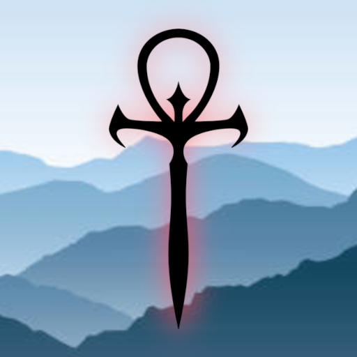 logo with mountains and anke